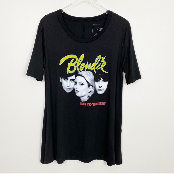 Lyric Tops - LYRIC Blondie Graphic Band Tee L Eat To The Beat